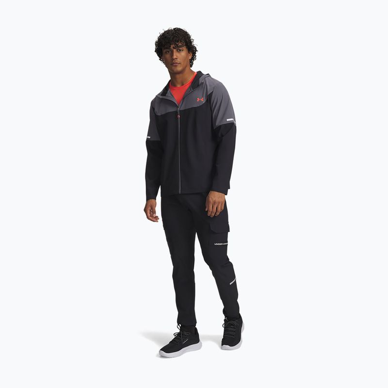 Spodnie treningowe męskie Under Armour Tech Utility Woven black/castlerock/venom red 2
