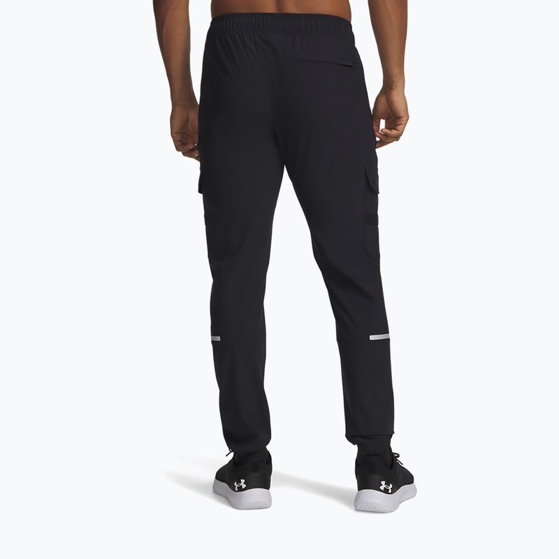 Spodnie treningowe męskie Under Armour Tech Utility Woven black/castlerock/venom red 3
