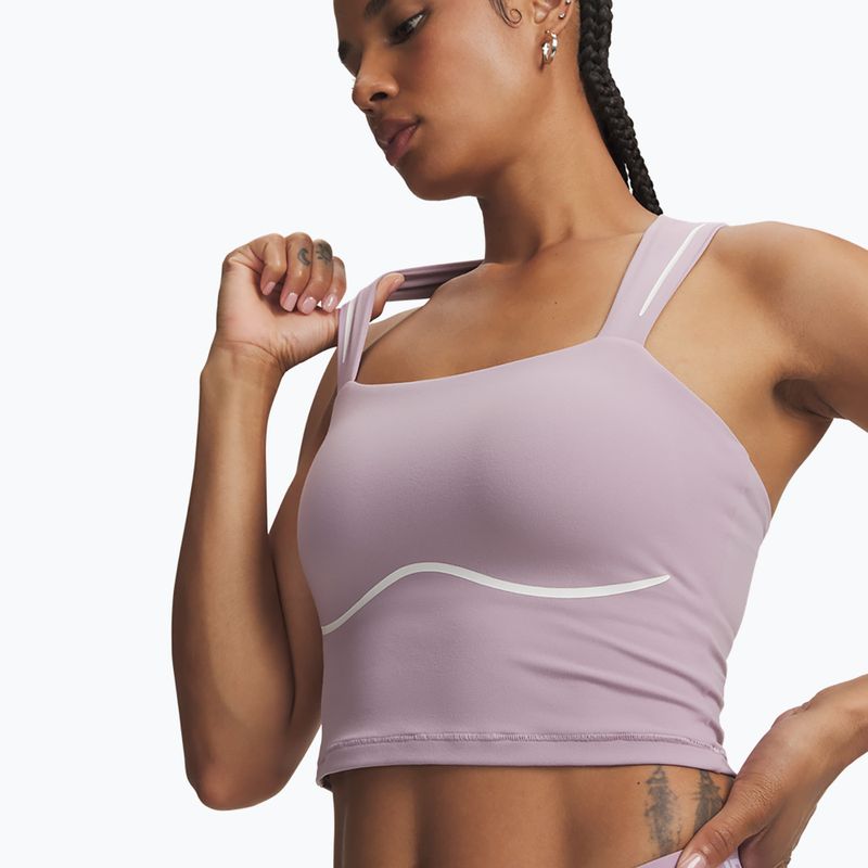 Koszulka treningowa damska Under Armour Meridian Contour Tank mauve pink/white/mauve pink 3