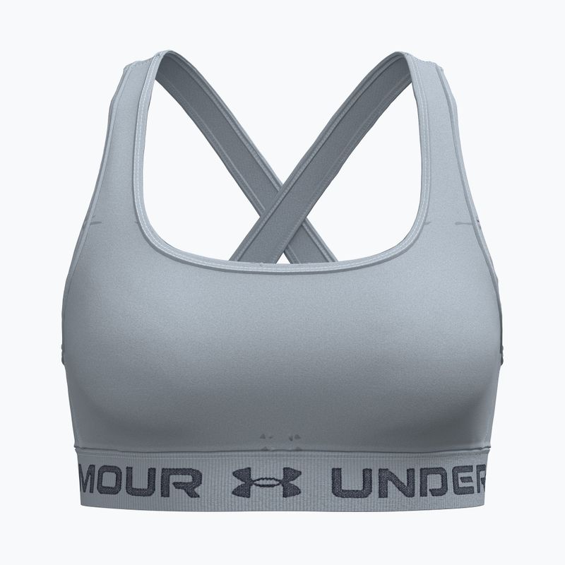 Biustonosz treningowy Under Armour Crossback Mid blue fog/downpour gray