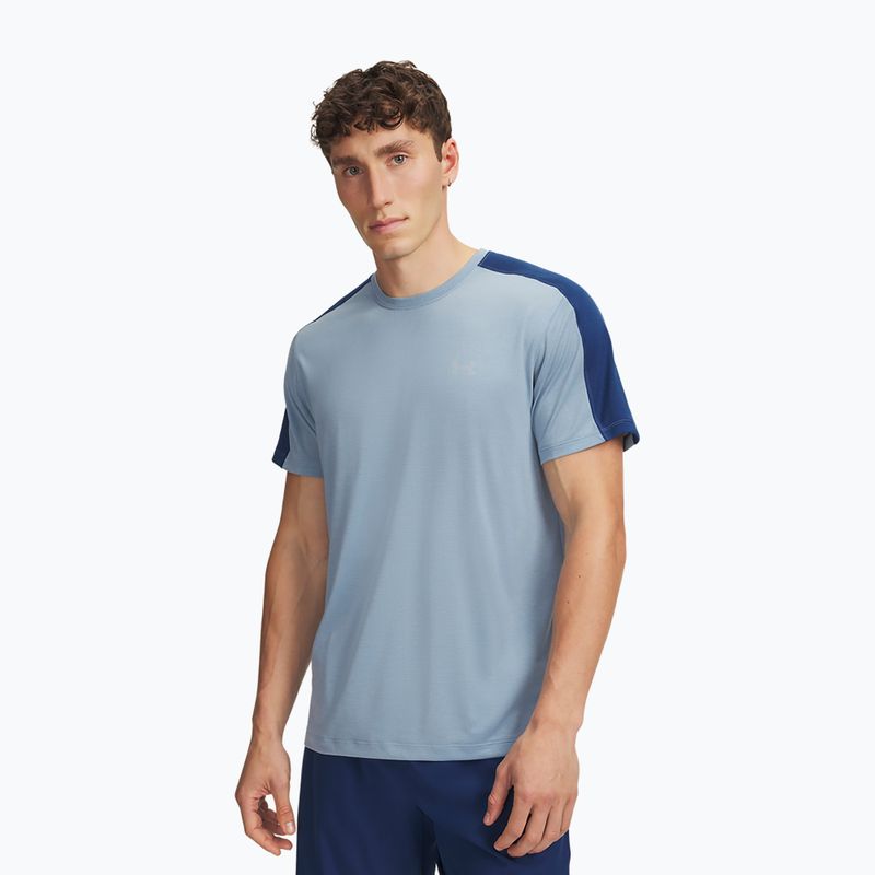 Koszulka do biegania męska Under Armour Velociti Reflect blue wind/blackout navy/reflective