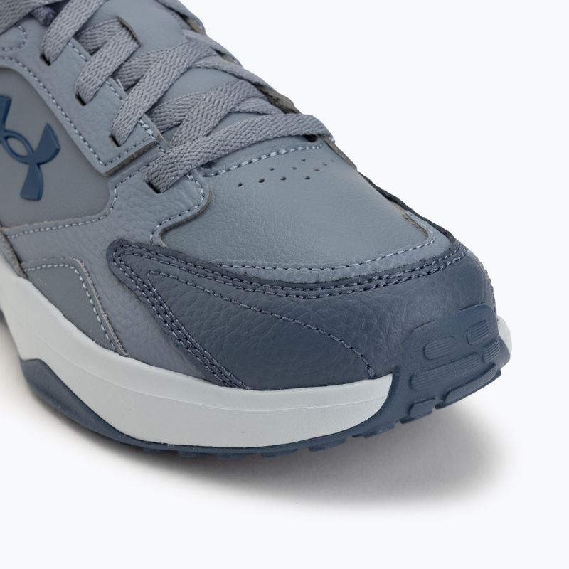 Buty treningowe męskie Under Armour Edge Leather gravel/blue fog/blackout navy 7