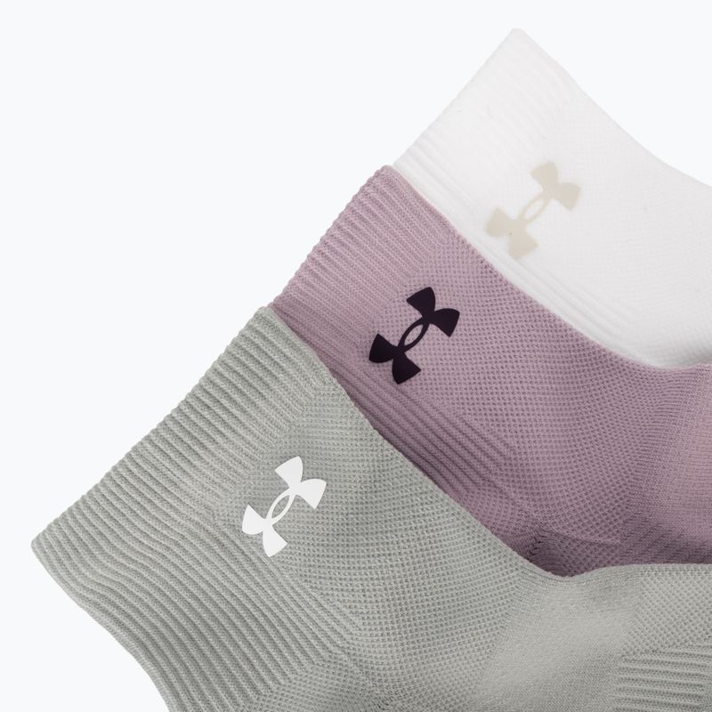 Skarpety damskie Under Armour Vanish 3 Pack mauve pink/titanium/purple echo 6