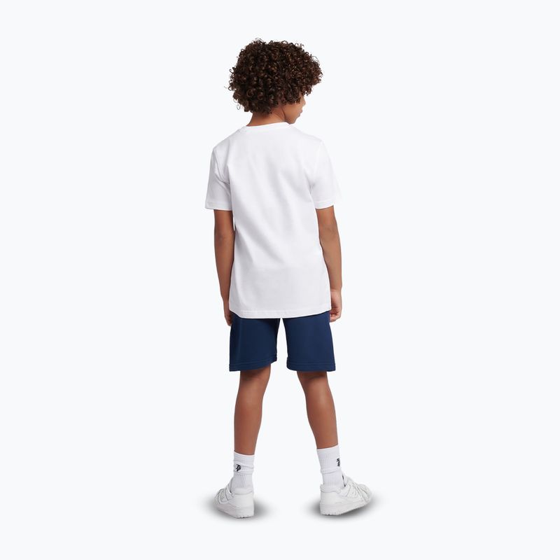 Komplet dziecięcy New Balance Stacked Logo Tee & FT Short nb bright white 2