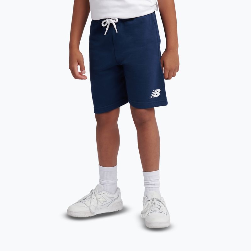 Komplet dziecięcy New Balance Stacked Logo Tee & FT Short nb bright white 6
