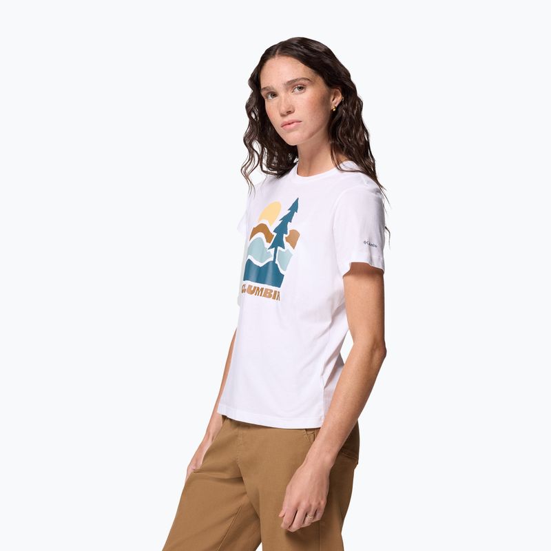 Koszulka damska Columbia Ruby Springs Graphic Fitted white/get hiked 4