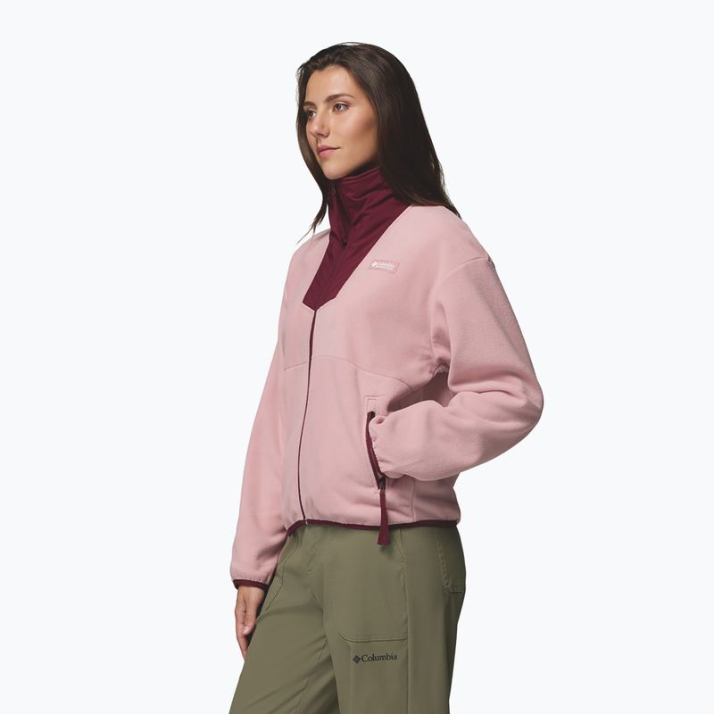 Bluza damska Columbia Sequoia Grove Full Zip eraser pink/rich wine 5