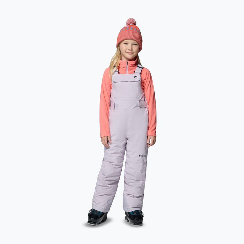 Spodnie narciarskie dziecięce Columbia Holcomb Grove Bib lavender pearl