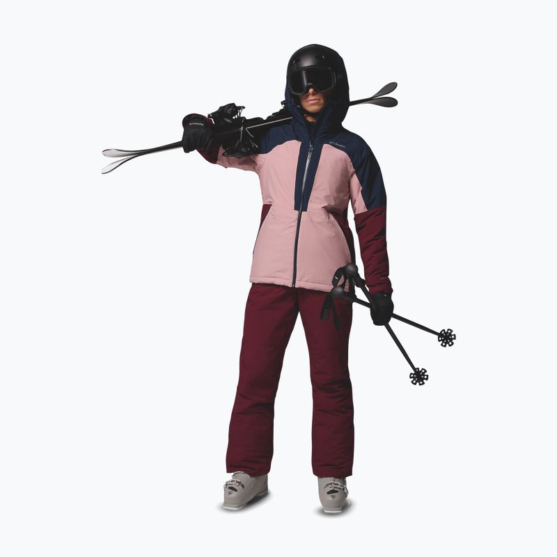 Kurtka narciarska damska Columbia Liftline eraser pink/collegiate navy/rich wine 2