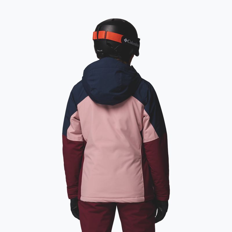 Kurtka narciarska damska Columbia Liftline eraser pink/collegiate navy/rich wine 3