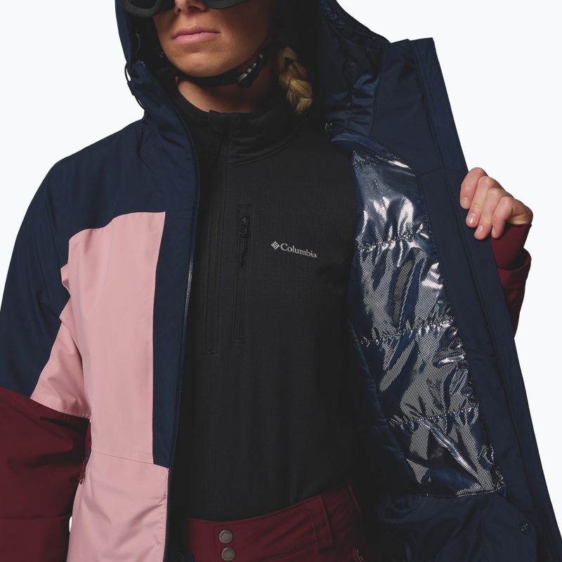 Kurtka narciarska damska Columbia Liftline eraser pink/collegiate navy/rich wine 12