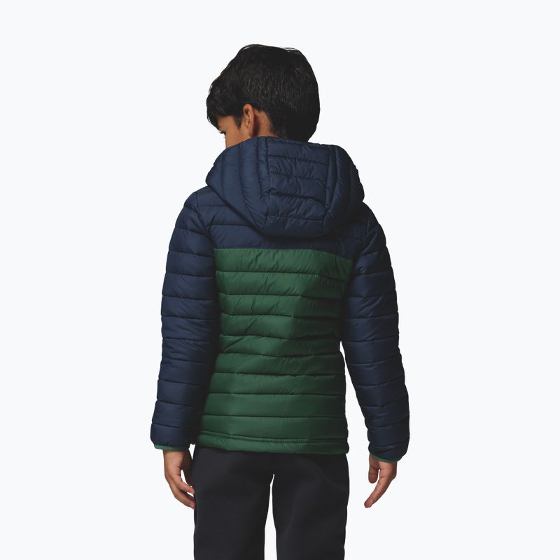 Kurtka dziecięca Columbia Powder Lite II Hooded rain forest/collegiate navy 3