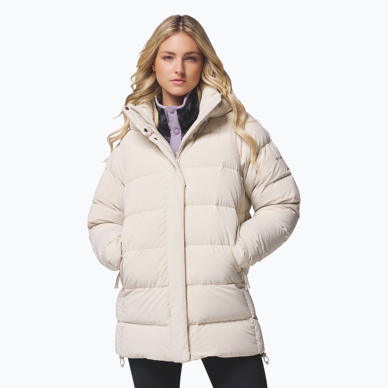 Kurtka puchowa damska Columbia Amaze Puff Mid Hooded dark stone