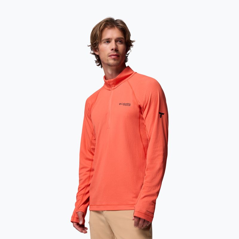 Bluza trekkingowa męska Columbia DriVenture Half Zip zing/white 4