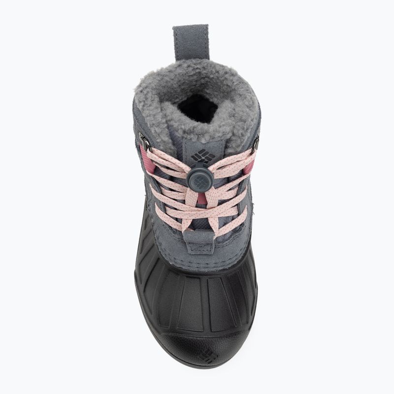 Śniegowce dziecięce Columbia Youth Powderbug Alpine graphite/pink haze 5