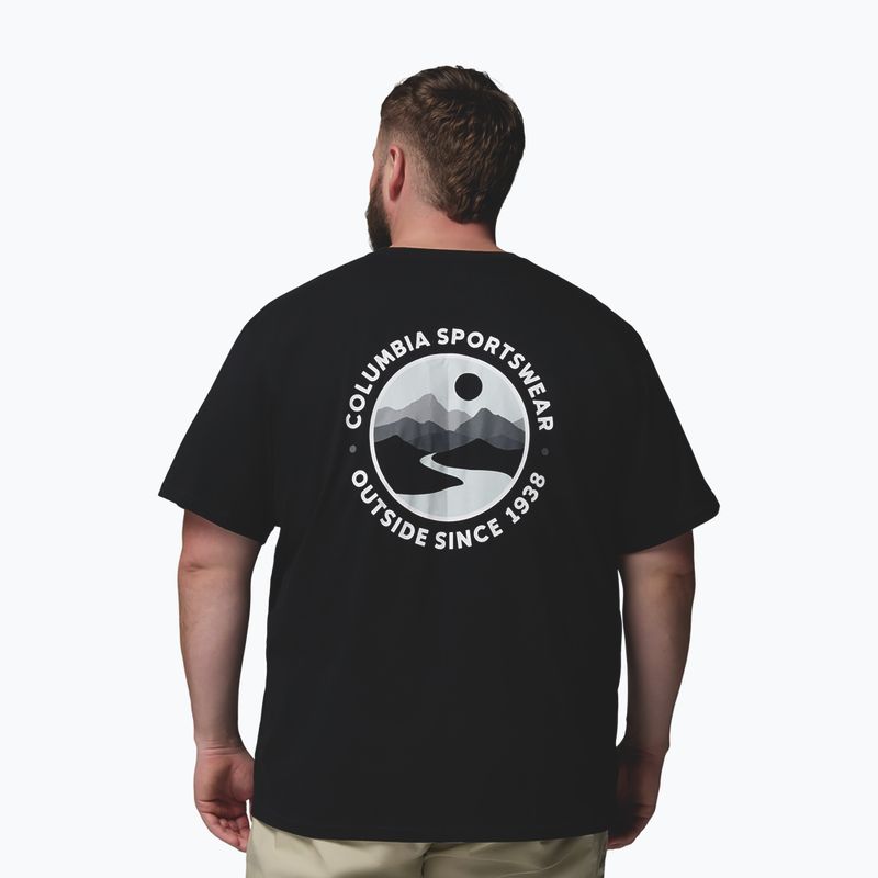 Koszulka męska Columbia CSC Outdoor back graphic black/scoped view 3