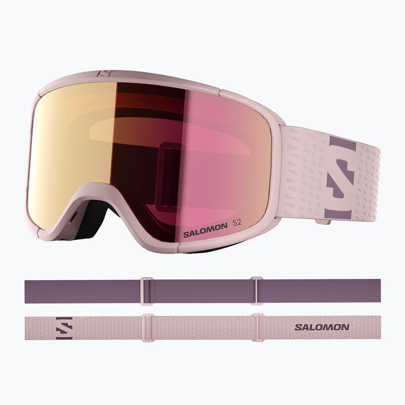 Gogle narciarskie Salomon Aksium 2.0 S heavenly pink/ml ruby 9