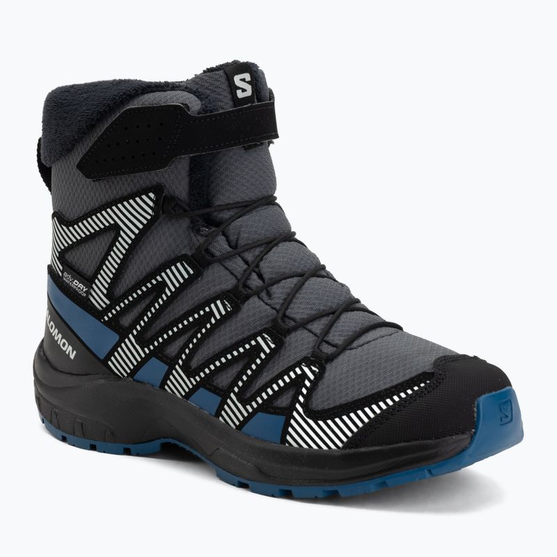 Buty turystyczne dziecięce Salomon XA Pro V8 Winter Waterproof turbulence/black/dark blue