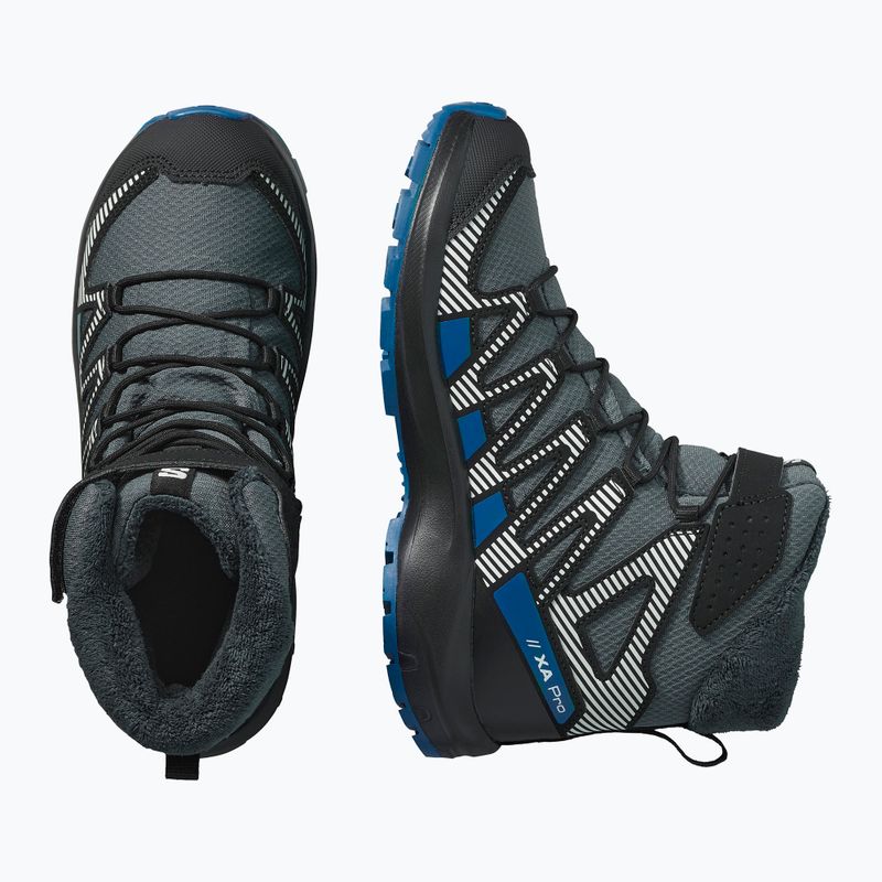 Buty turystyczne dziecięce Salomon XA Pro V8 Winter Waterproof turbulence/black/dark blue 12