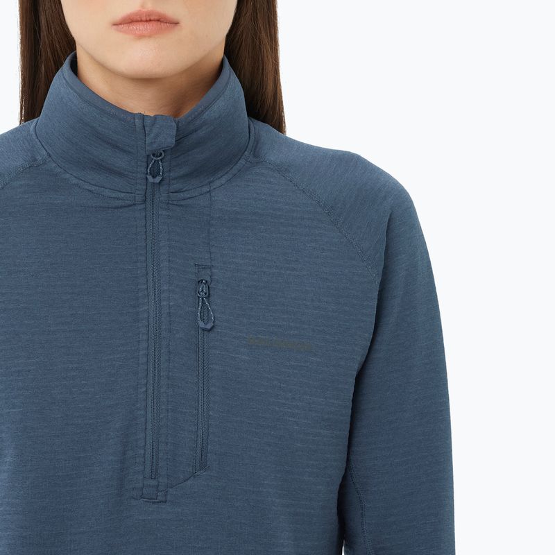 Bluza trekkingowa damska Salomon Essential Lightwarm Half Zip blue night 3