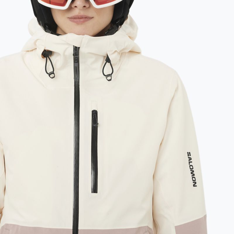 Kurtka narciarska damska Salomon Highland whisper white/etherea 3