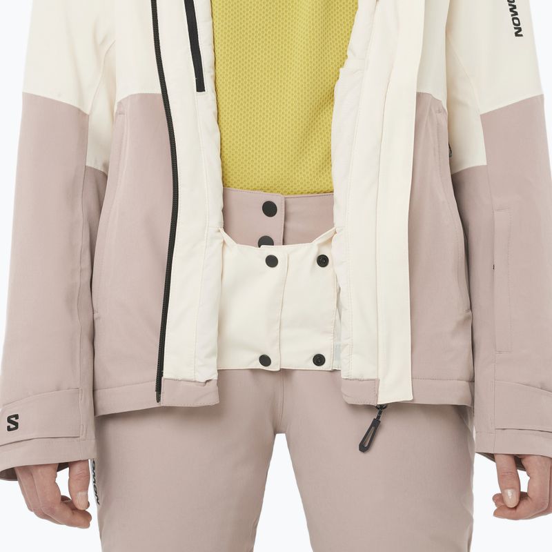 Kurtka narciarska damska Salomon Highland whisper white/etherea 6
