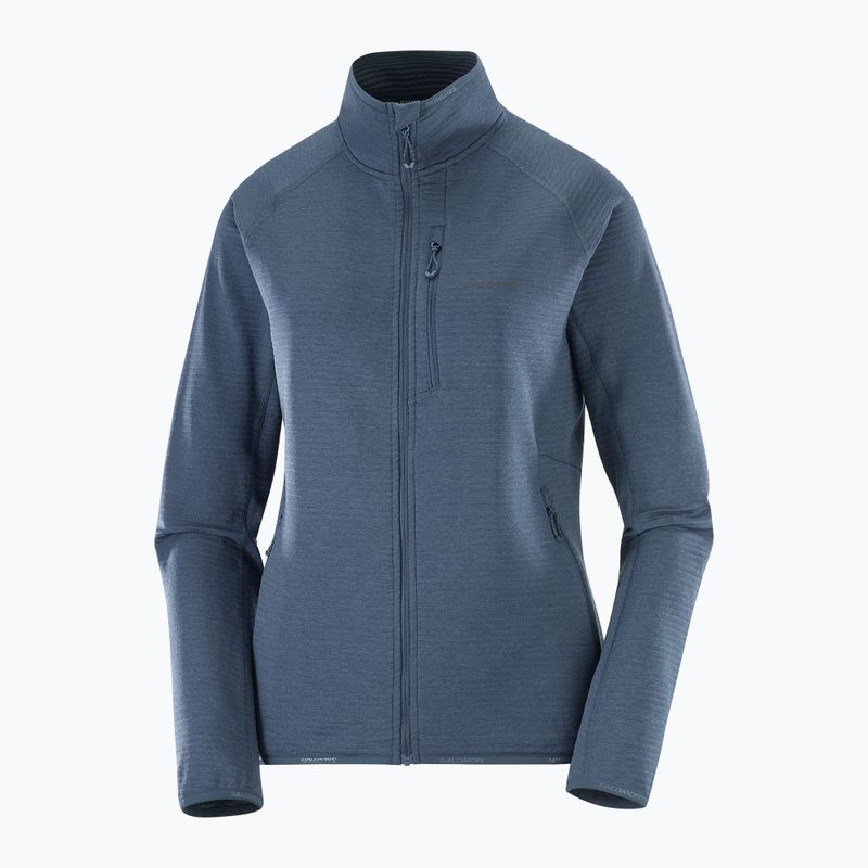Bluza polarowa damska Salomon Lightwarm Full Zip blue nights 9