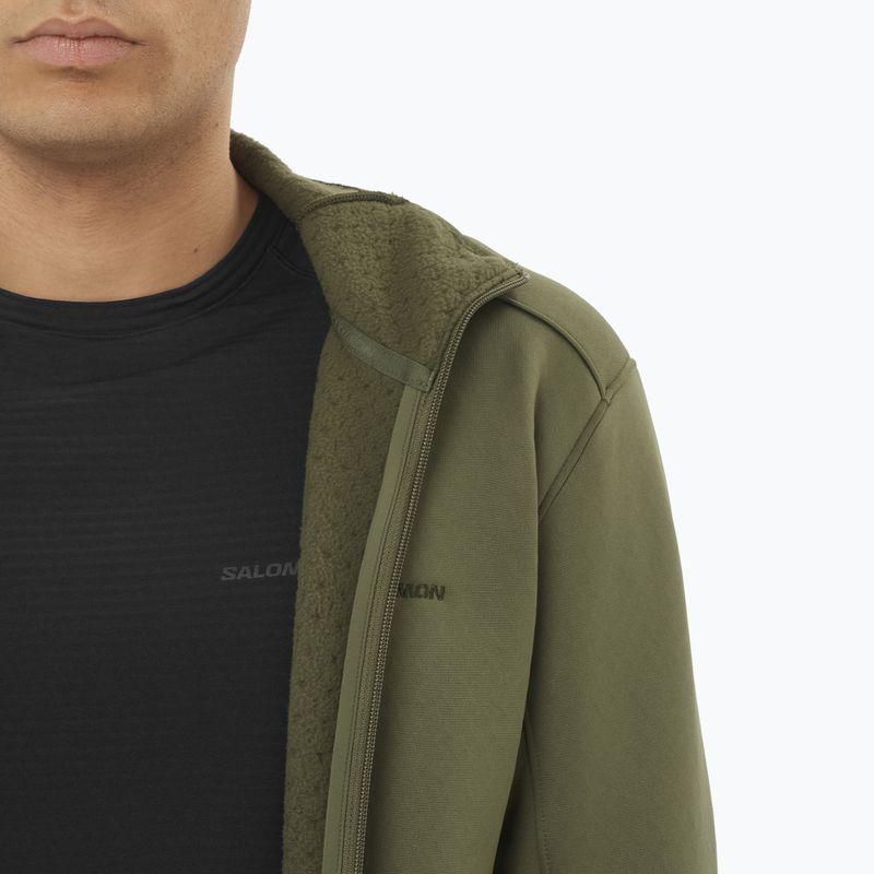Bluza męska Salomon Outline Warm Fleece Full Zip grape leaf 3