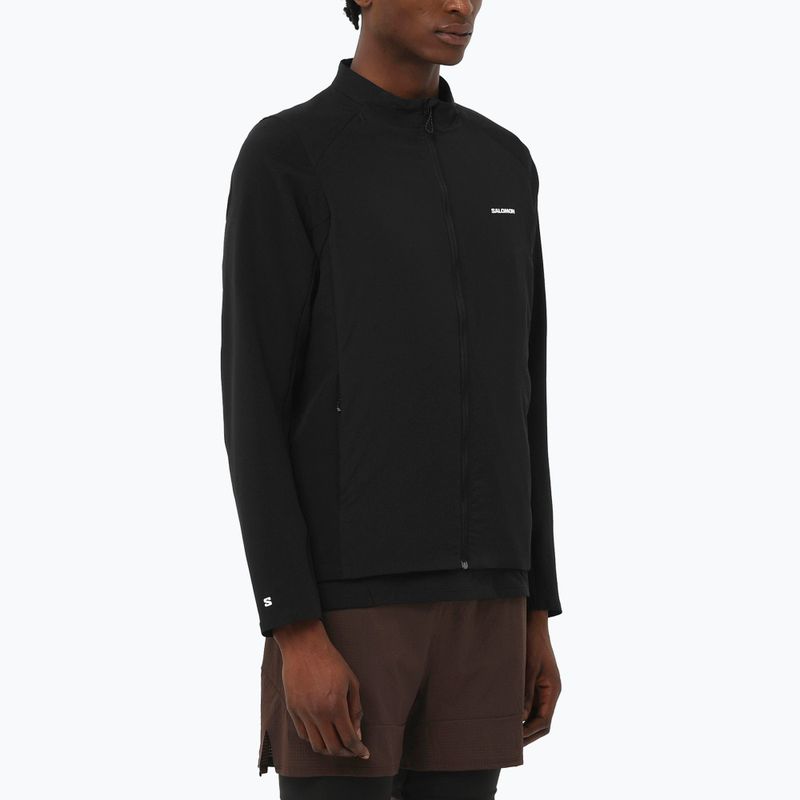 Bluza do biegania męska Salomon Mountain Flex Hybrid deep black
