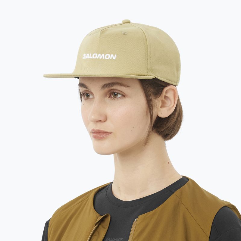 Czapka z daszkiem Salomon Logo Flat gray green 2