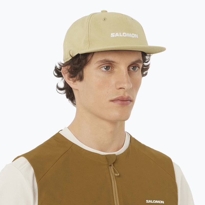 Czapka z daszkiem Salomon Logo Flat gray green 4