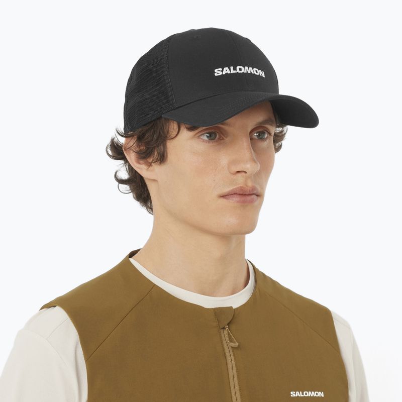 Czapka z daszkiem Salomon Logo Trucker deep black 2