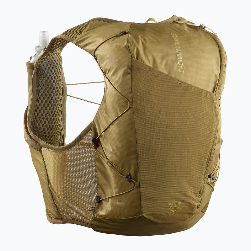 Kamizelka do biegania Salomon Active Skin 12 Set brilliant olive/willow 2