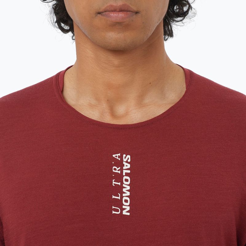 Koszulka do biegania męska Salomon Ultra Tee syrah 3