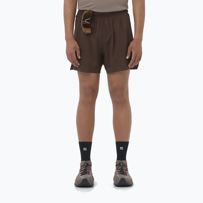 Spodenki do biegania męskie Salomon Sense Aero Stow 5" coffee bean