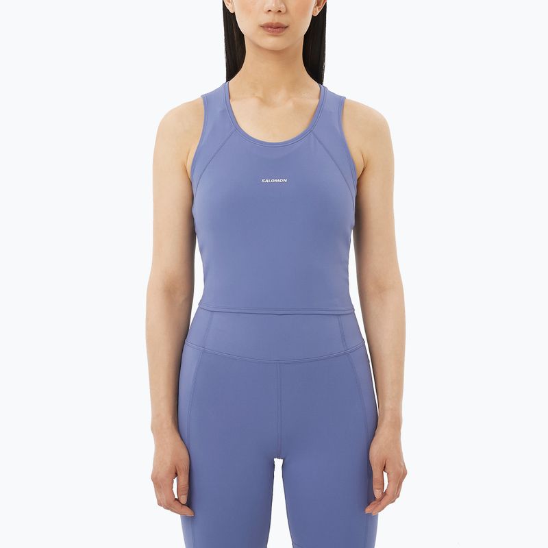 Koszulka do biegania damska Salomon SHAKEout Bliss Tanklette marlin