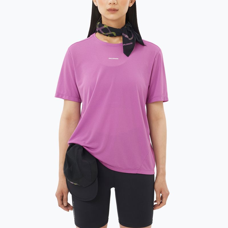 Koszulka do biegania damska Salomon Shakeout Core iris orchid
