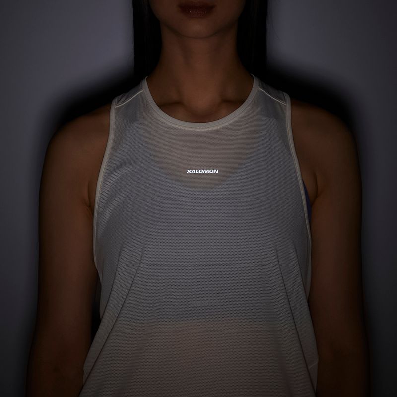 Koszulka do biegania damska Salomon Shakeout Core Tank whisper white 3