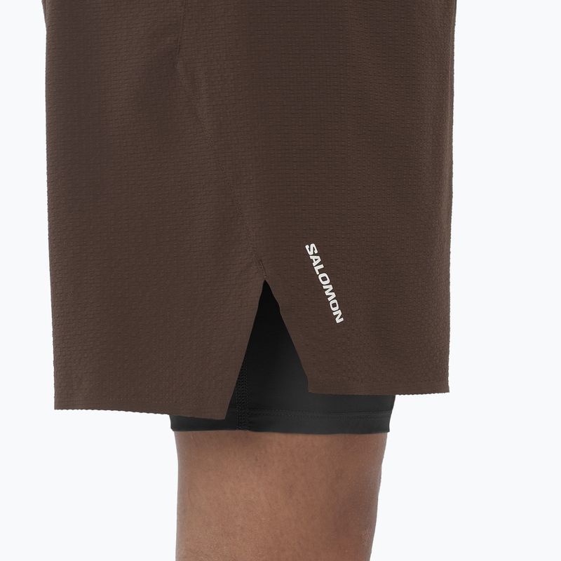 Spodenki do biegania męskie Salomon Sense Aero 2IN1 5" coffee bean 6