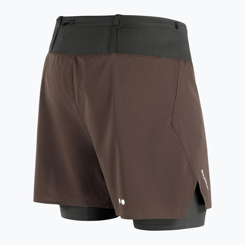 Spodenki do biegania męskie Salomon Sense Aero 2IN1 5" coffee bean 9