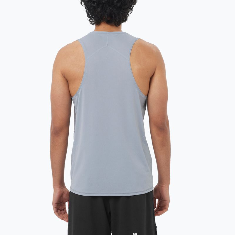 Koszulka do biegania męska Salomon Sense Aero Singlet GFX trade winds 2