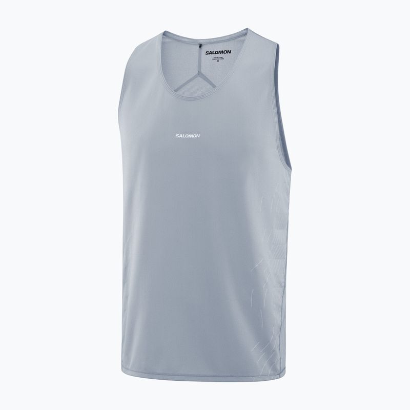 Koszulka do biegania męska Salomon Sense Aero Singlet GFX trade winds 4