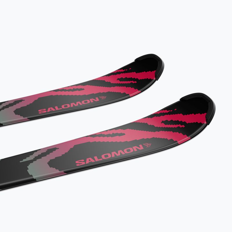Narty zjazdowe dziecięce Salomon QST Jr Black S + wiązania C5 GW black/neon punch 6