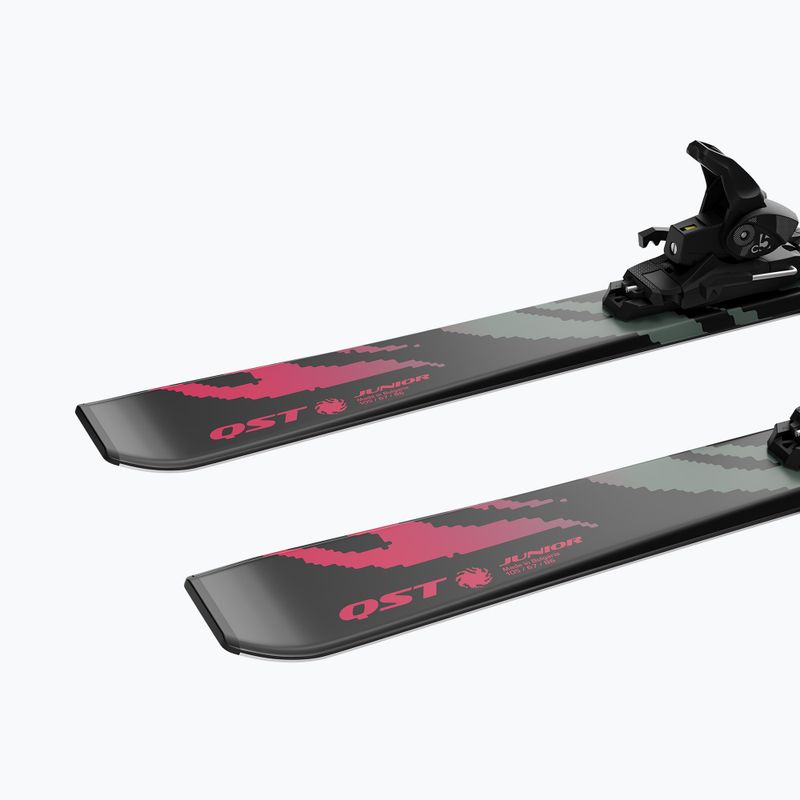 Narty zjazdowe dziecięce Salomon QST Jr Black S + wiązania C5 GW black/neon punch 7