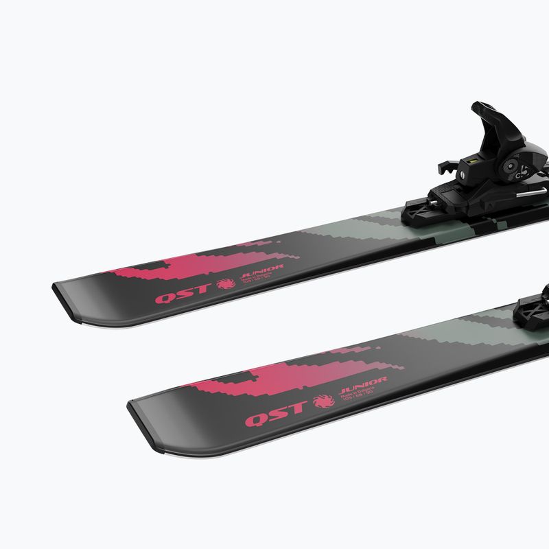 Narty zjazdowe dziecięce Salomon QST Jr Black M + wiązania C5 GW black/neon punch 6