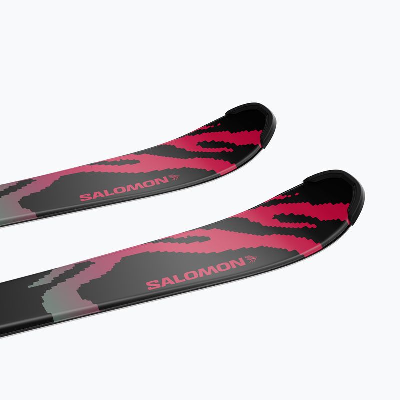 Narty zjazdowe dziecięce Salomon QST Jr Black M + wiązania C5 GW black/neon punch 7