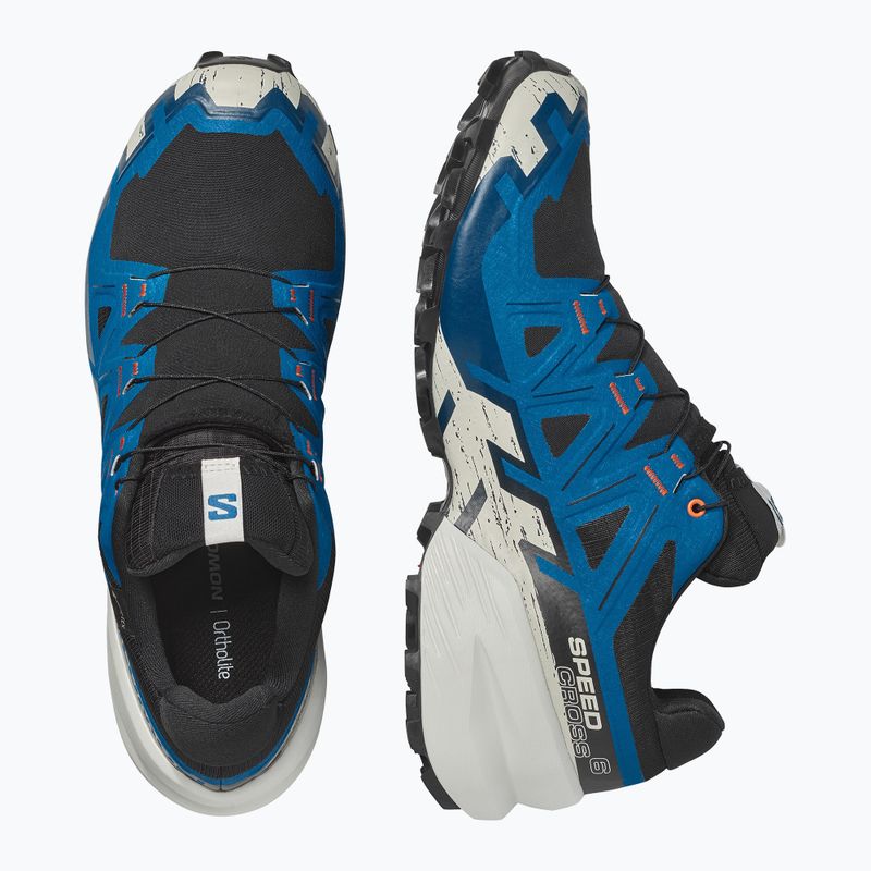 Buty do biegania męskie Salomon Speedcross 6 GTX black/mykonos blue 10