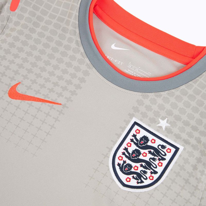 Koszulka piłkarska dziecięca Nike Anglia Pre-Match pewter grey/bright crimson 3