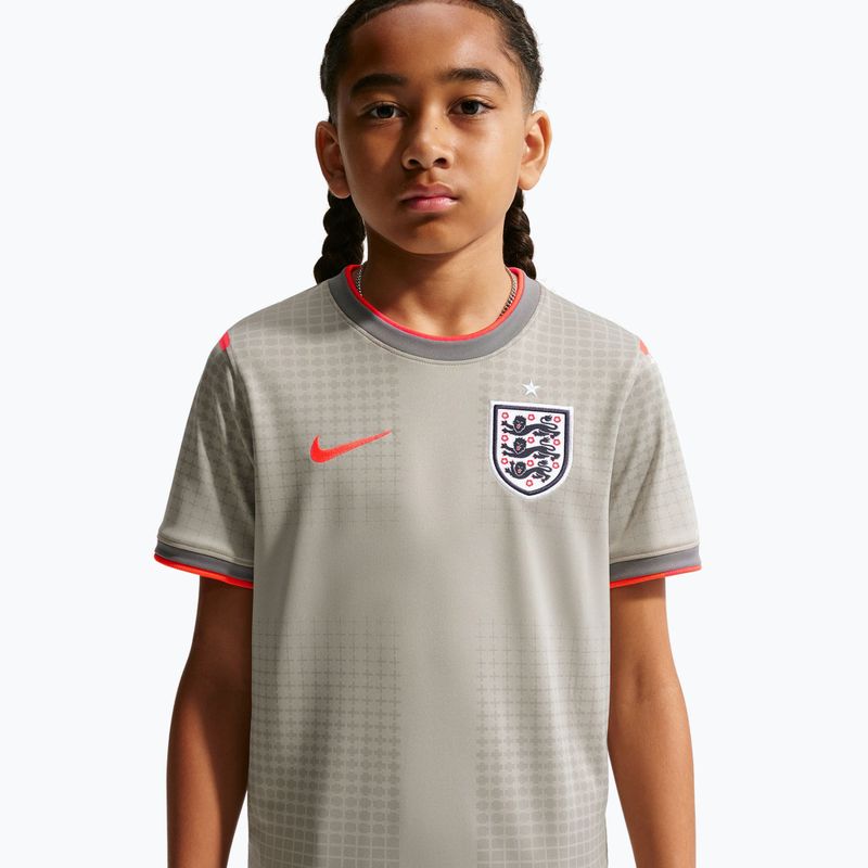 Koszulka piłkarska dziecięca Nike Anglia Pre-Match pewter grey/bright crimson 9