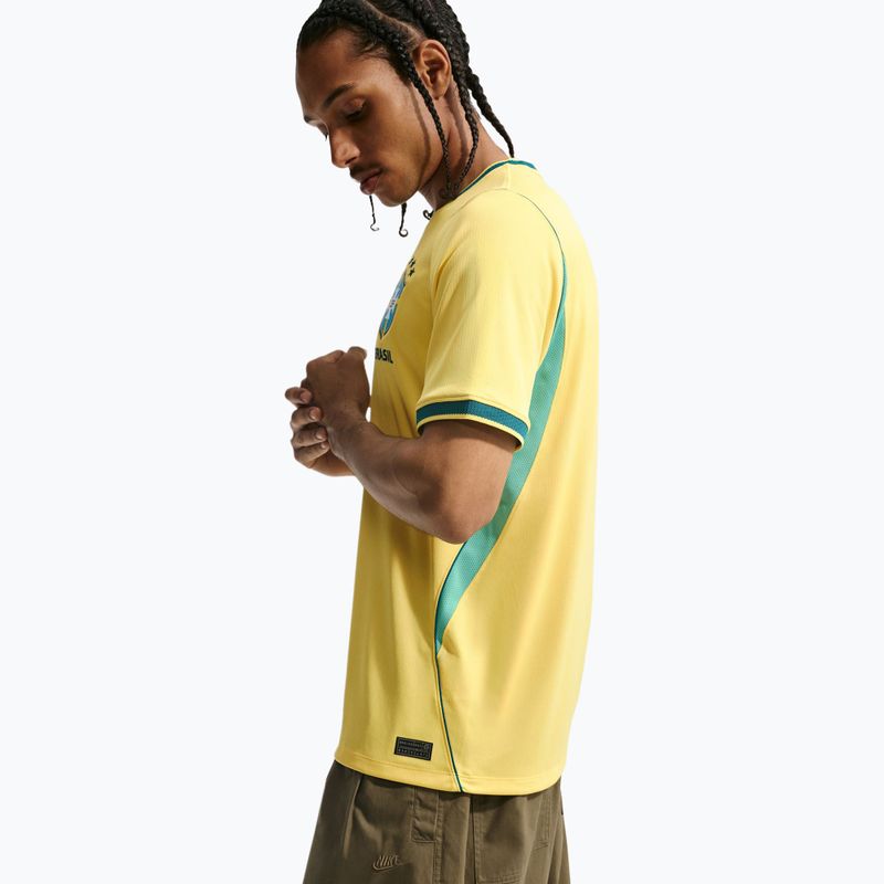 Koszulka piłkarska męska Nike Brazil 2026 Stadium Home Soccer Replica canary/light menta/geode teal 5